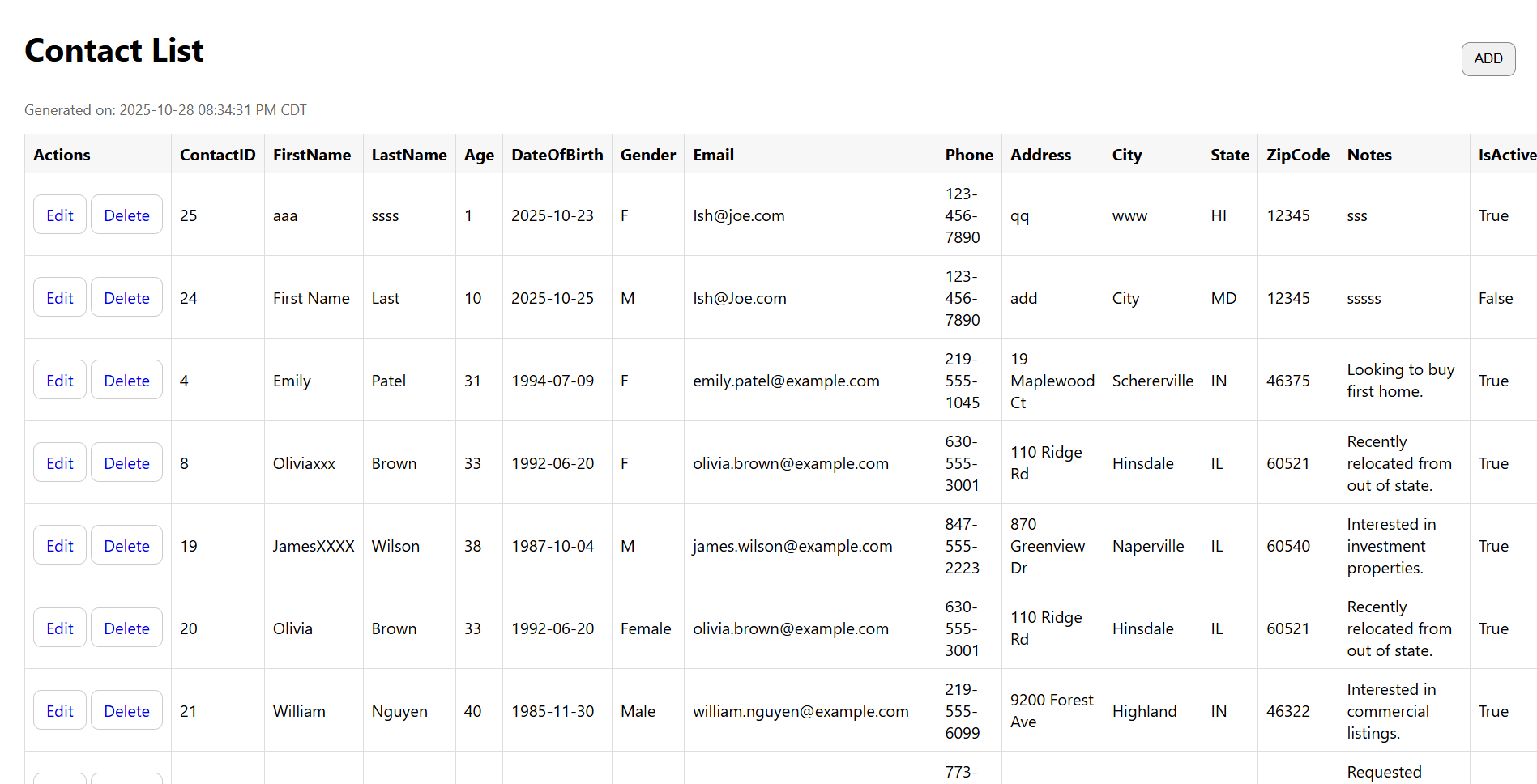 Azure Function App - HTML CRUD